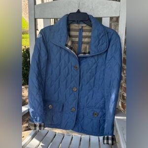 BURBERRY BRIT Blue & Tan Thermoregulated Quilted Jacket. Wore 3-4 times. EUC!💙🤎